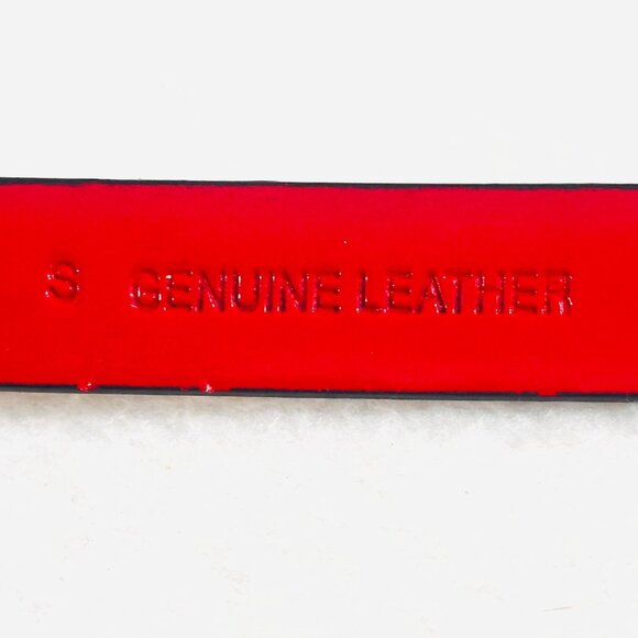 Guess Leopard Print Belt w/Gun Metal Buckle & Crystal Detail - Size Small - Picture 7 of 7